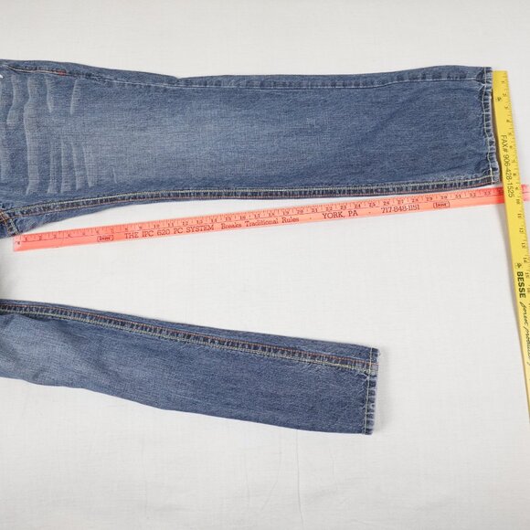 Vintage Laguna Beach Jeans Mens 34 (36x34) Y2K Skull Biker Denim Made in USA - Picture 10 of 12